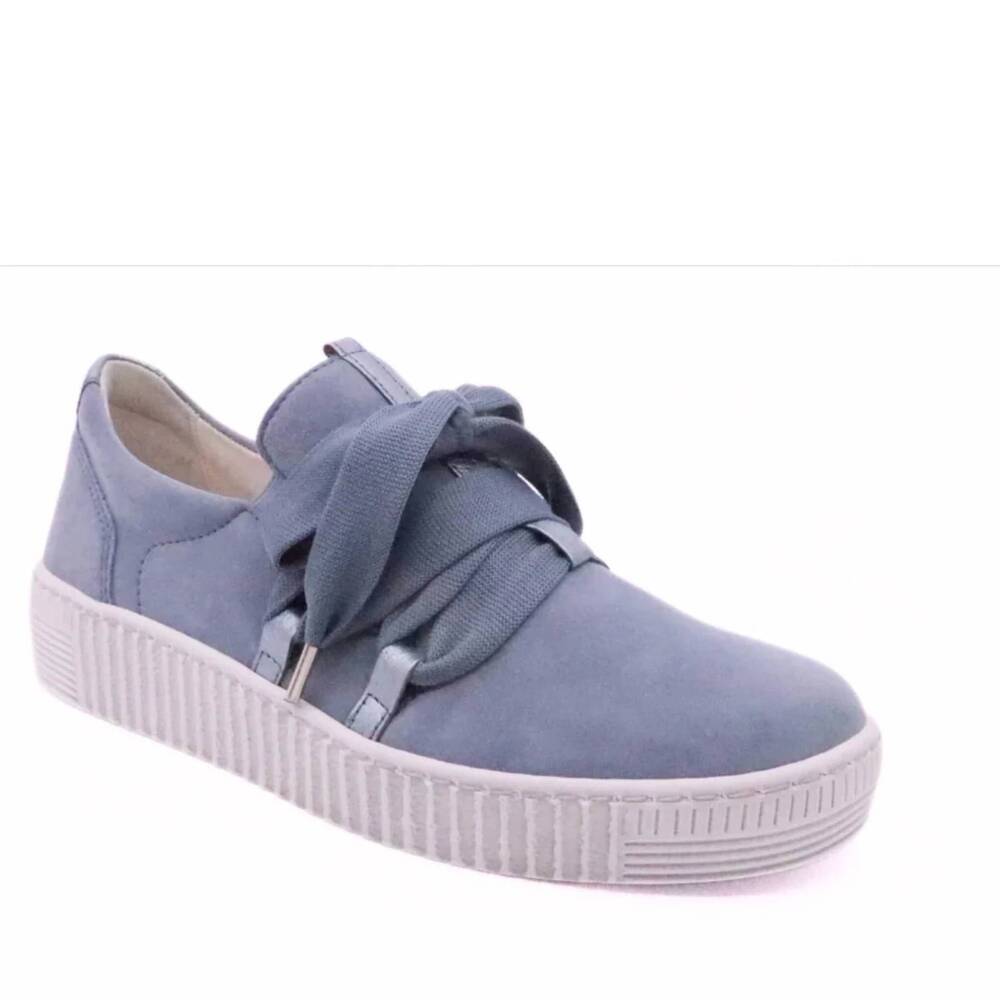 NEW GABOR women's ribbon sneaker in light blue